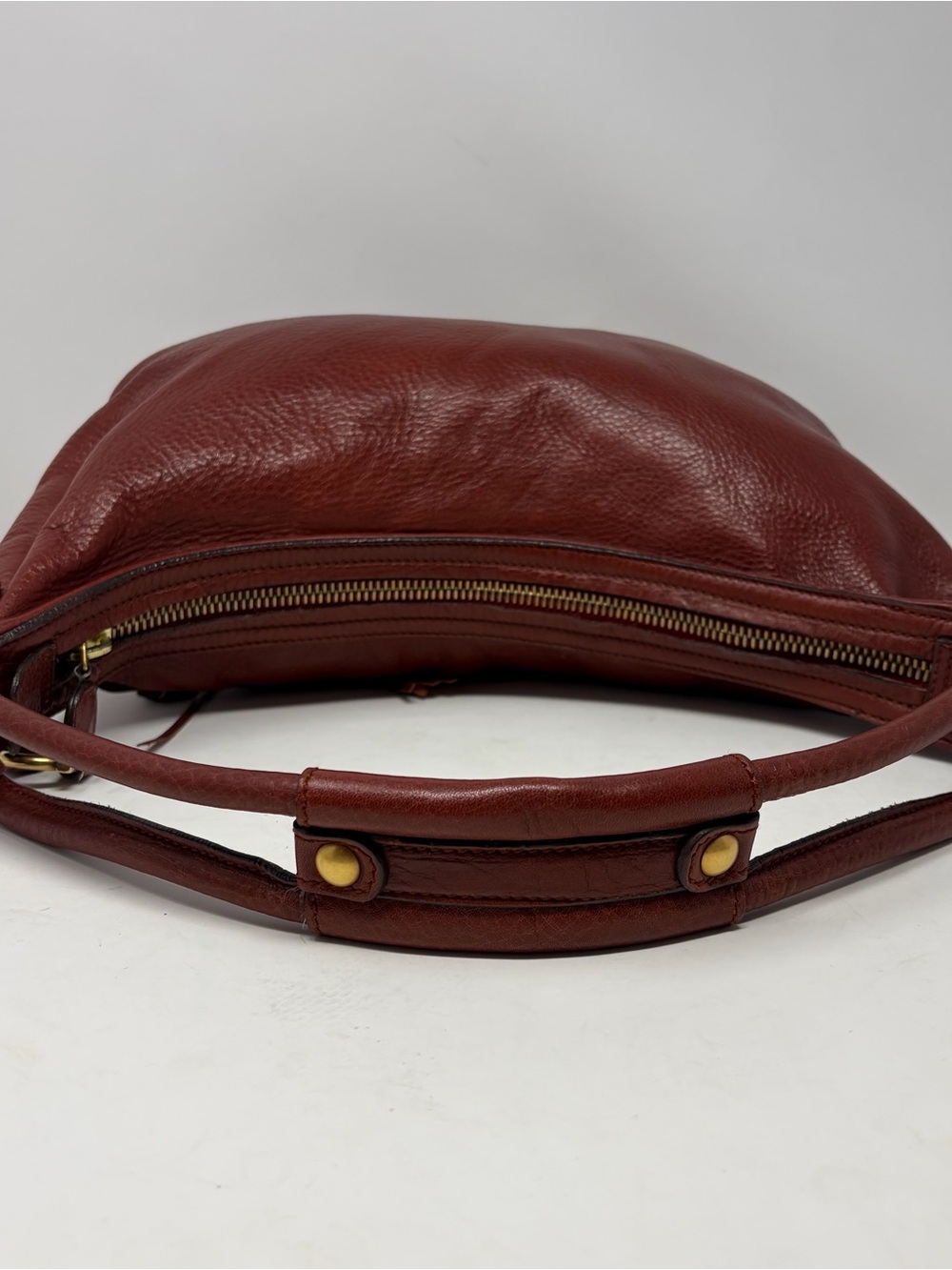Salvatore Ferragamo Half Moon Gancini Leather Tassel Hobo Bag y2K - Picture 7 of 13
